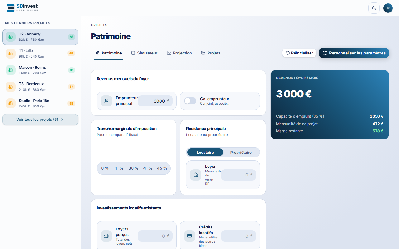 Patrimoine — 3DInvest (desktop)